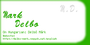 mark delbo business card